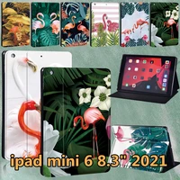 case for ipad mini 6 a2567 a2568 a2569 case funda apple ipad mini 6 2021 8 3 leather flamingo pattern protective cover