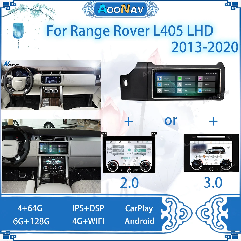 

Автомобильный радиоприемник на Android 11 128G для Range Rover L405 LHD 2013 2014 2015-2020, сенсорный экран, GPS-навигация, мультимедийный плеер Carplay