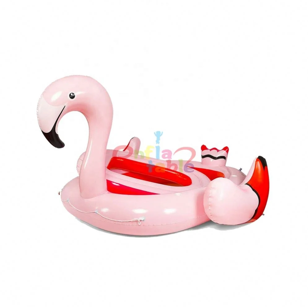 

Swimming Pool Float Inflatable Rose Pink Flamingo Floating Air Mattress