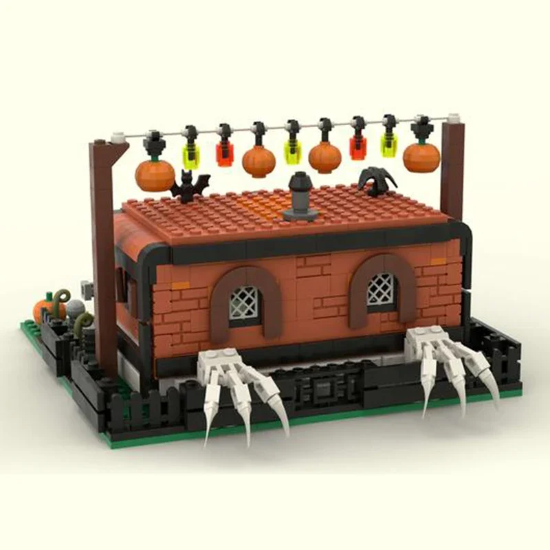 Конструктор Moc модель уличного вида Хэллоуин кемпинг технические кирпичи сборка