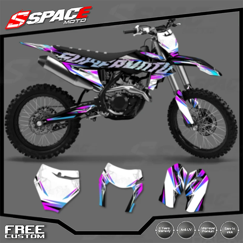 Фото SPACE индивидуальная мотоциклетная графическая фоновая наклейка для KTM 125 250 300 350 450 2019-2022 SXF 2020-2023EXC наклейки наборы 10 №2