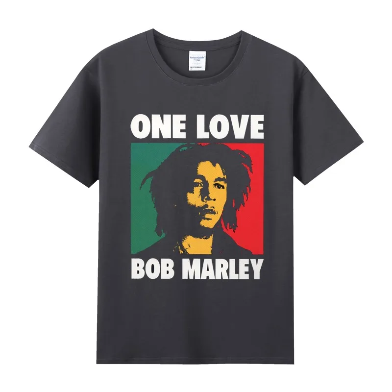 

Мужская модная летняя футболка, Футболка Боб Марли, Забавные топы унисекс с тяжелым металлическим ремешком, уличная одежда в стиле Харадзюку, футболки в стиле хип-хоп