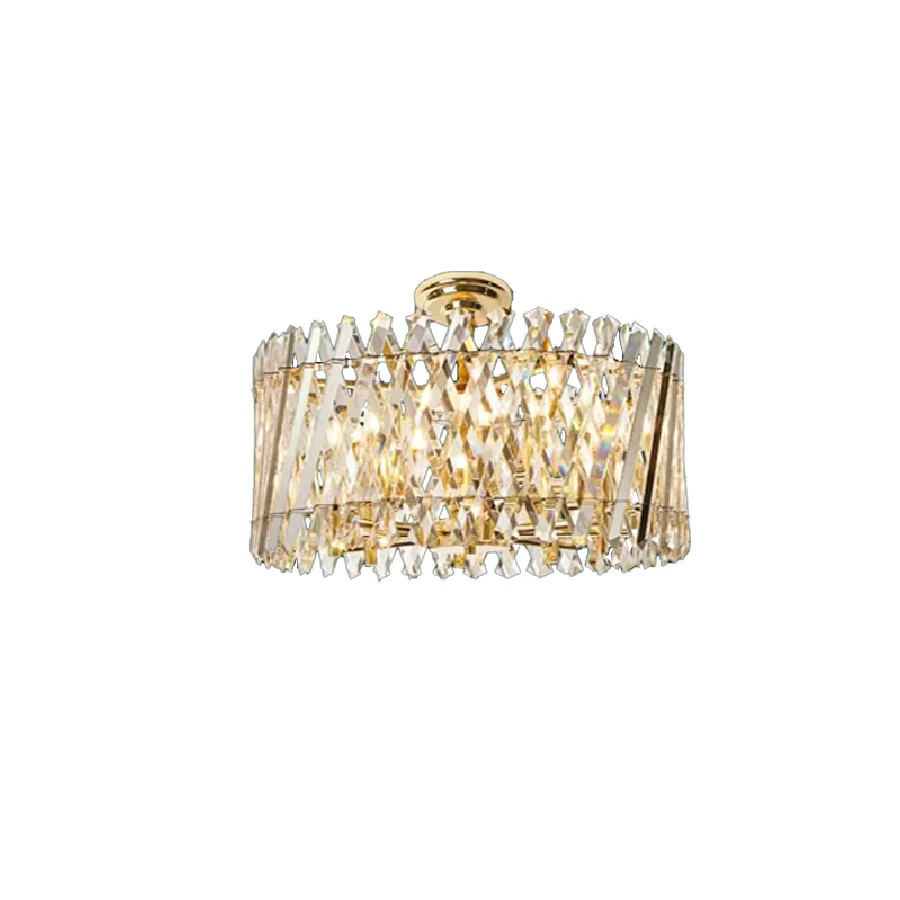 

Роскошный светодиодный потолочный светильник в скандинавском стиле с золотыми кристаллами, приглушаемый светильник, люстра для потолка, д...