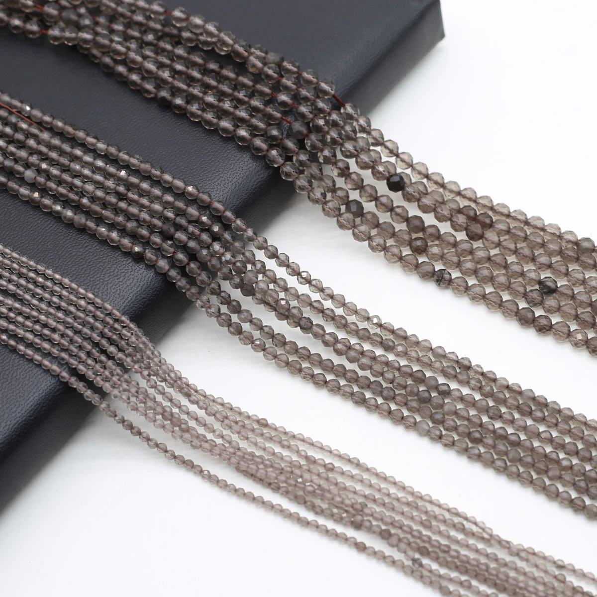 

Natural Stone Faceted Beaded Grey Zircon Gemstone Loose Isolation Beads for Jewelry Making Diy Necklace Bracelet Accessories