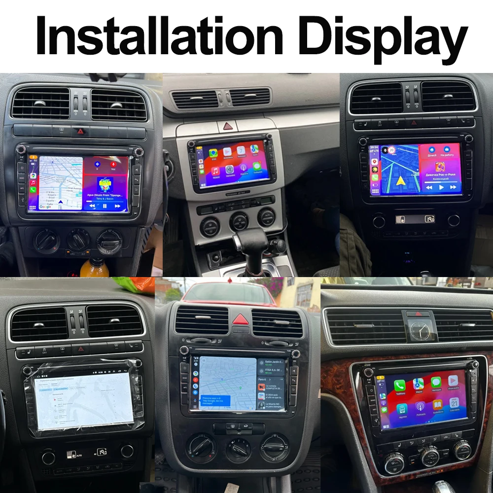Фото 8-дюймовый автомобильный радиоприемник Android 15 для VW Volkswagen Skoda Octavia Golf 5 6 Touran Passat B6 Polo Jetta Универсальный мультимедийный карплей Wi-Fi 5G №3