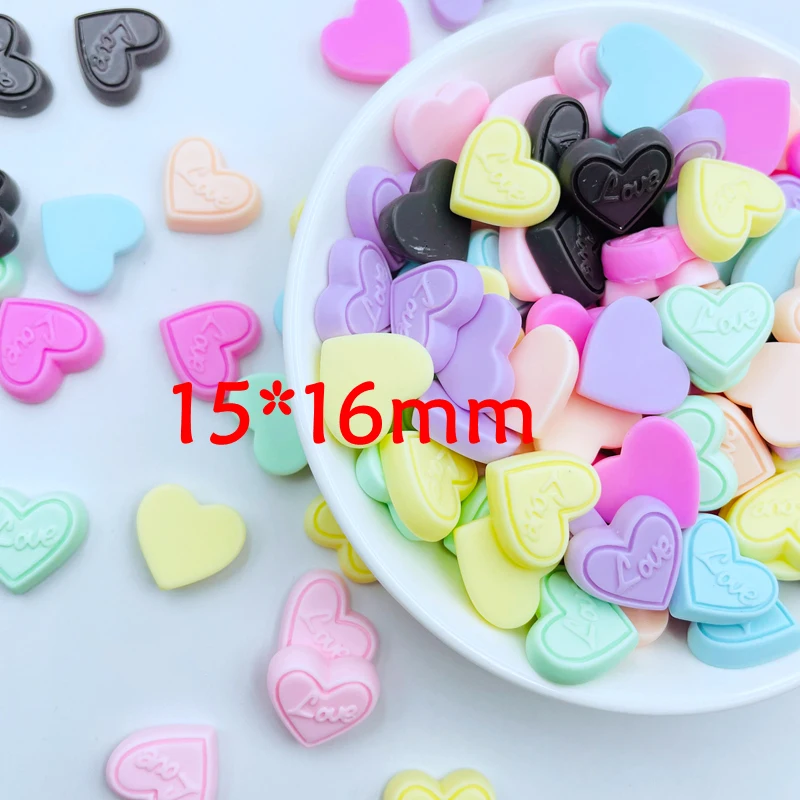 20 шт. новые милые Мультяшные в форме сердца шоколада с плоской задней стороной из