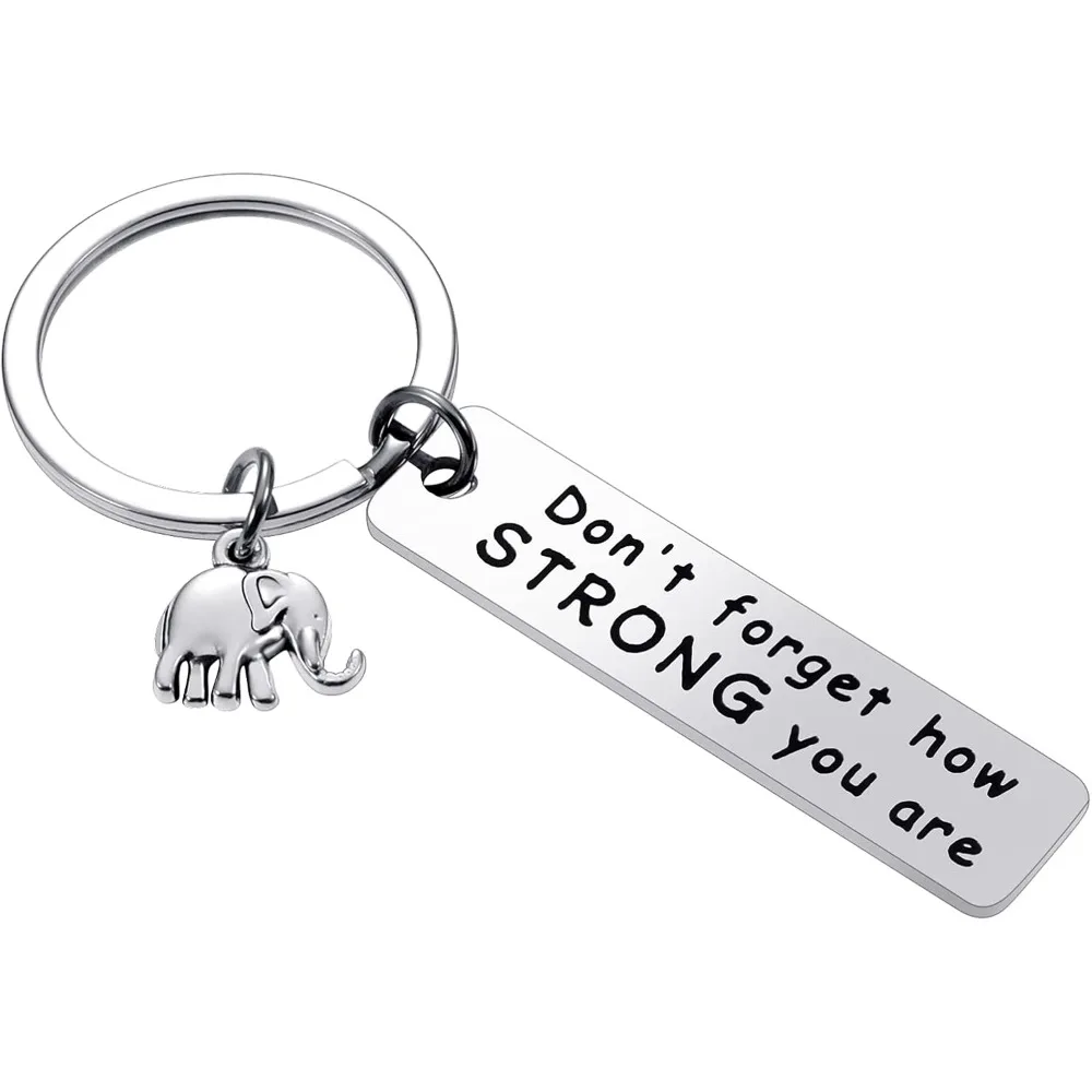 Вдохновляющий брелок для ключей со слоном не забывайте как сильные вы
