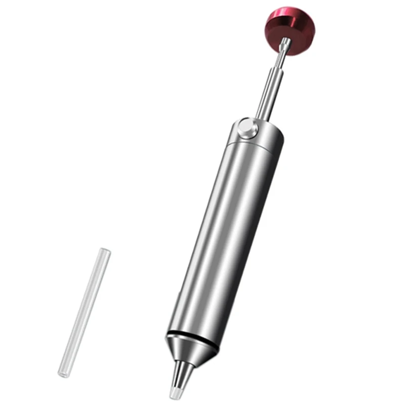 

1 Set Aluminum Metal Professional Desoldering Pump Solder Sucker Easy To Replace With Silicone Nozzle