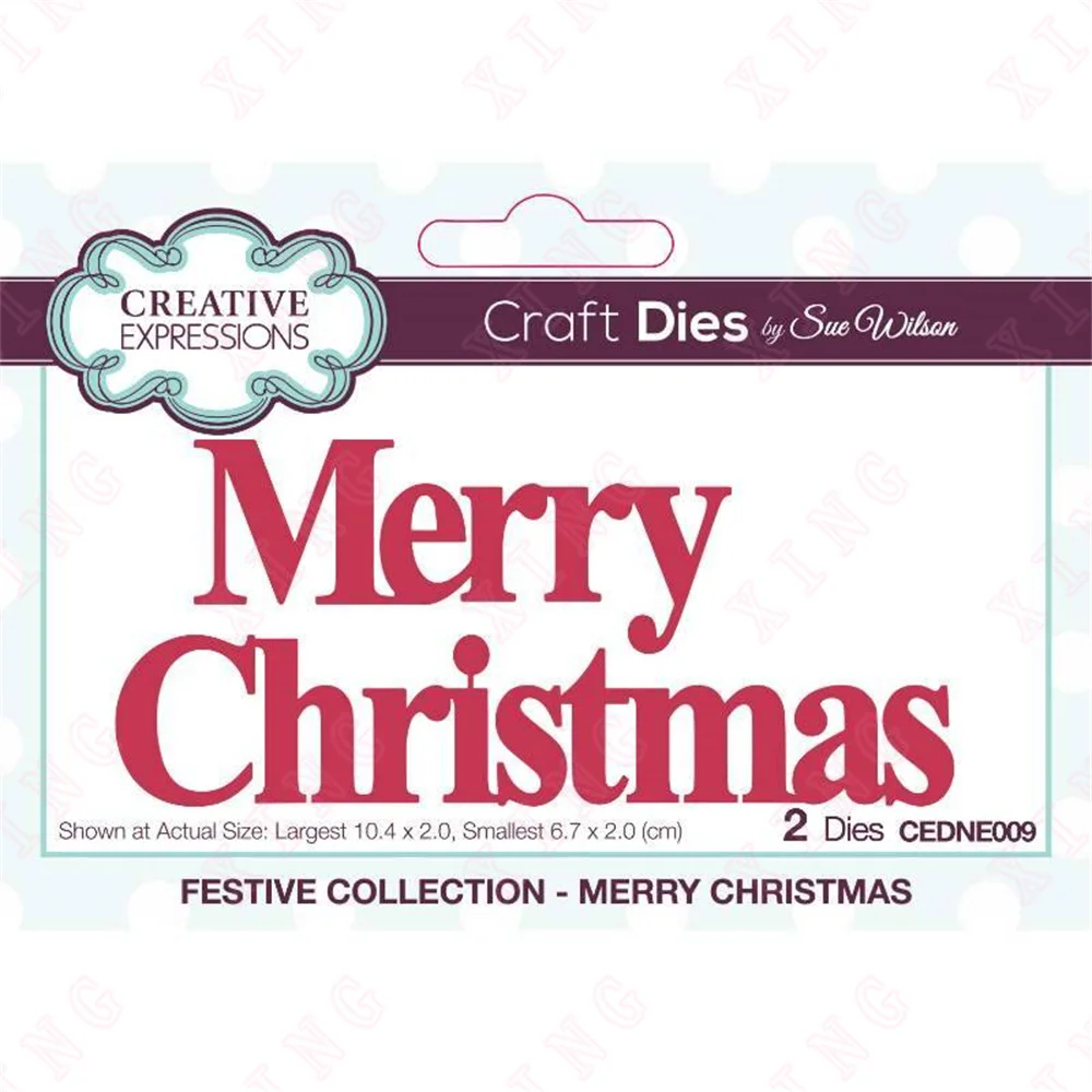 

New Metal Cutting Dies Scrapbook Paper Decorate Embossing Molds Diy Handmade Craft Blade Punch Merry Christmas Reusable Template