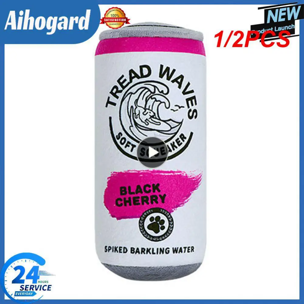 

1/2PCS Funny Plush Toys for Dog Squeaky Beer Bottle Food Shape Dog Toy Bite-Resistant Winebottle Chew Toy Pet Supplies