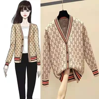 women sweater cardigan spring autumn knitted jacket korean fashion plus size womens tops streetwear warmth retro leisure za new