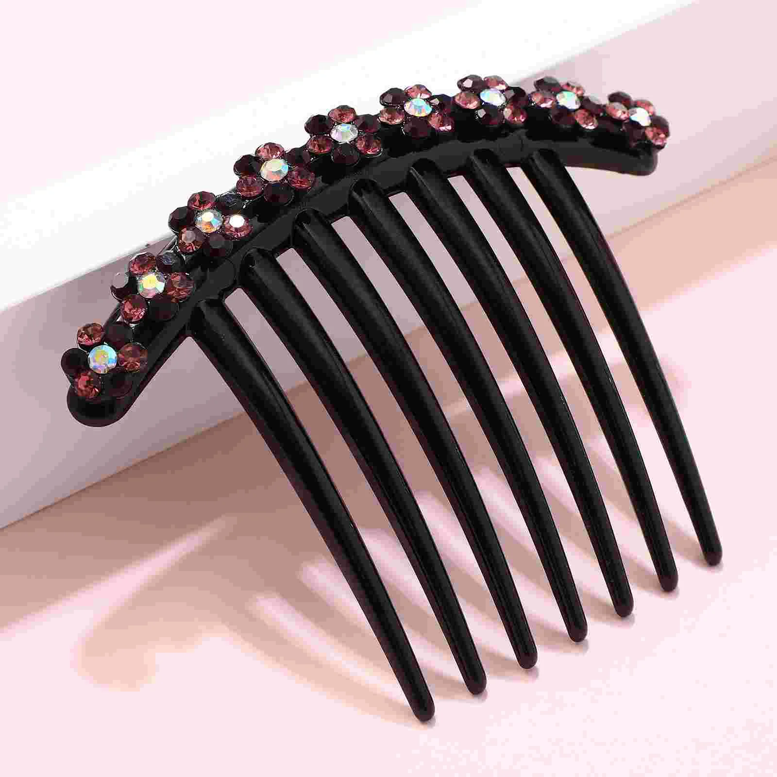 

Rhinestones Flower Hair Slides Combs Wedding Accessory Women Headdress Barrettes