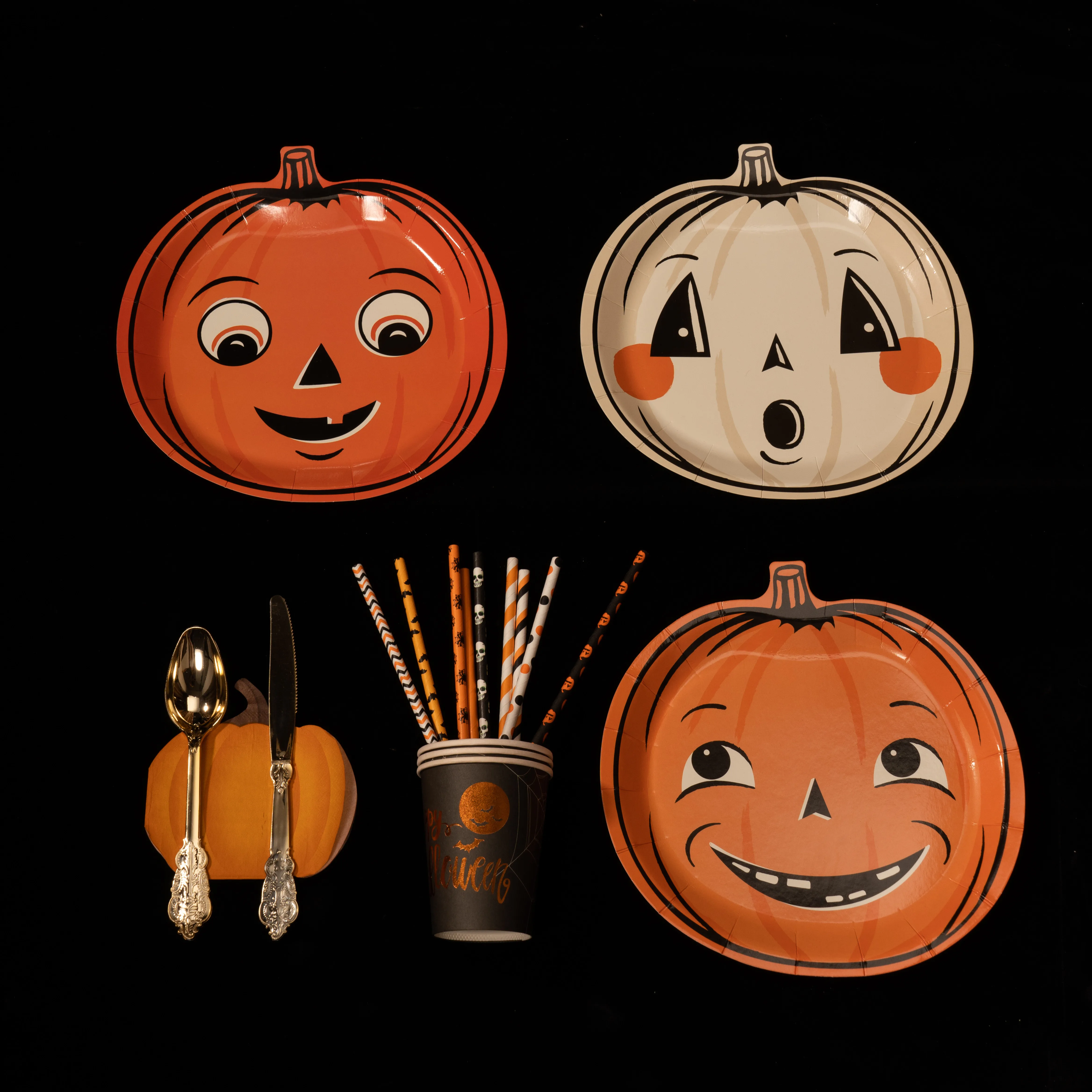 

Arieslan Pumpkin Paper Plates Halloween Pumpkin Plates Cake Dish Thanksgiving Dinner Plate Halloween Plates Decor Supplies