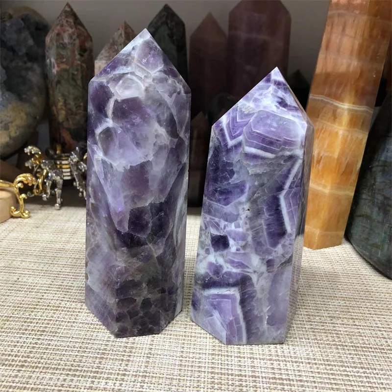 Мечтательный аметист большая палочка точечные натуральные камни полированная