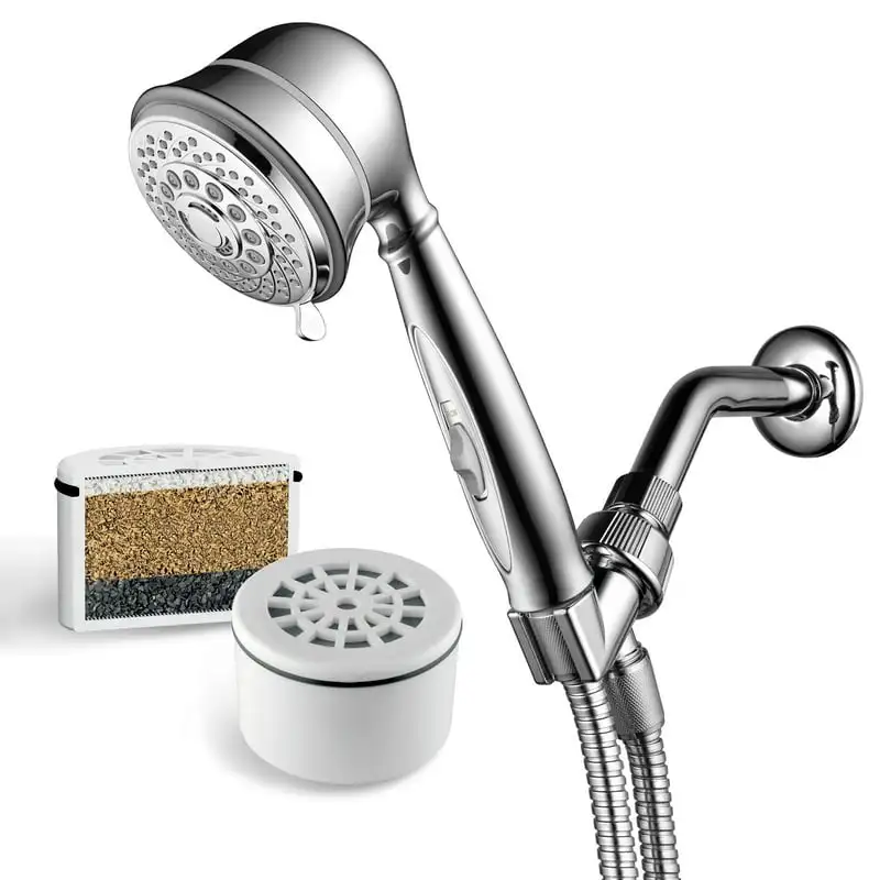 

3-Stage Filtered Handheld Shower Head, Chrome Cosas para el baño Fan with water spray Lavadoras portátiles Duschkopf Cabezales