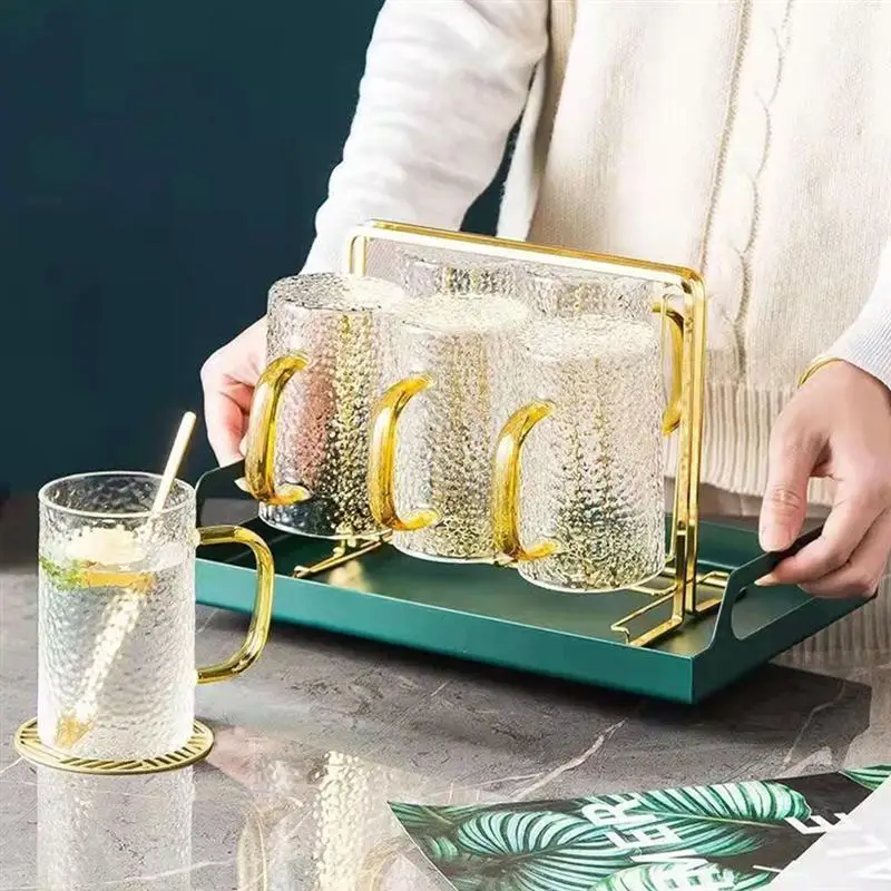 

Tea Cup Glass Water Cup Beverage Mug Handheld Drinking Mug Coffee Cup 300ml