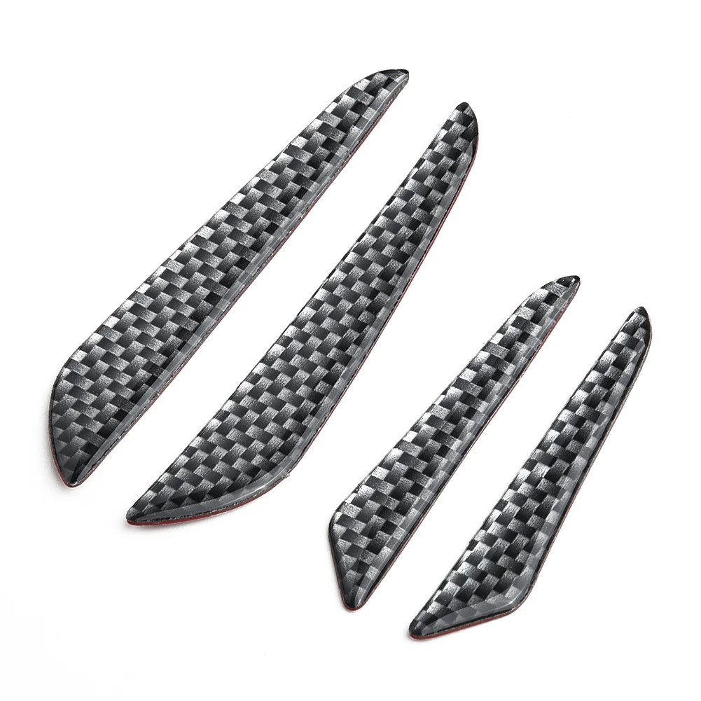 

4pcs Carbon Fiber Car Stickers Bumper Protector For Car Door Side Edge Guard Protection Trim Sticker Auto Sticker Decals