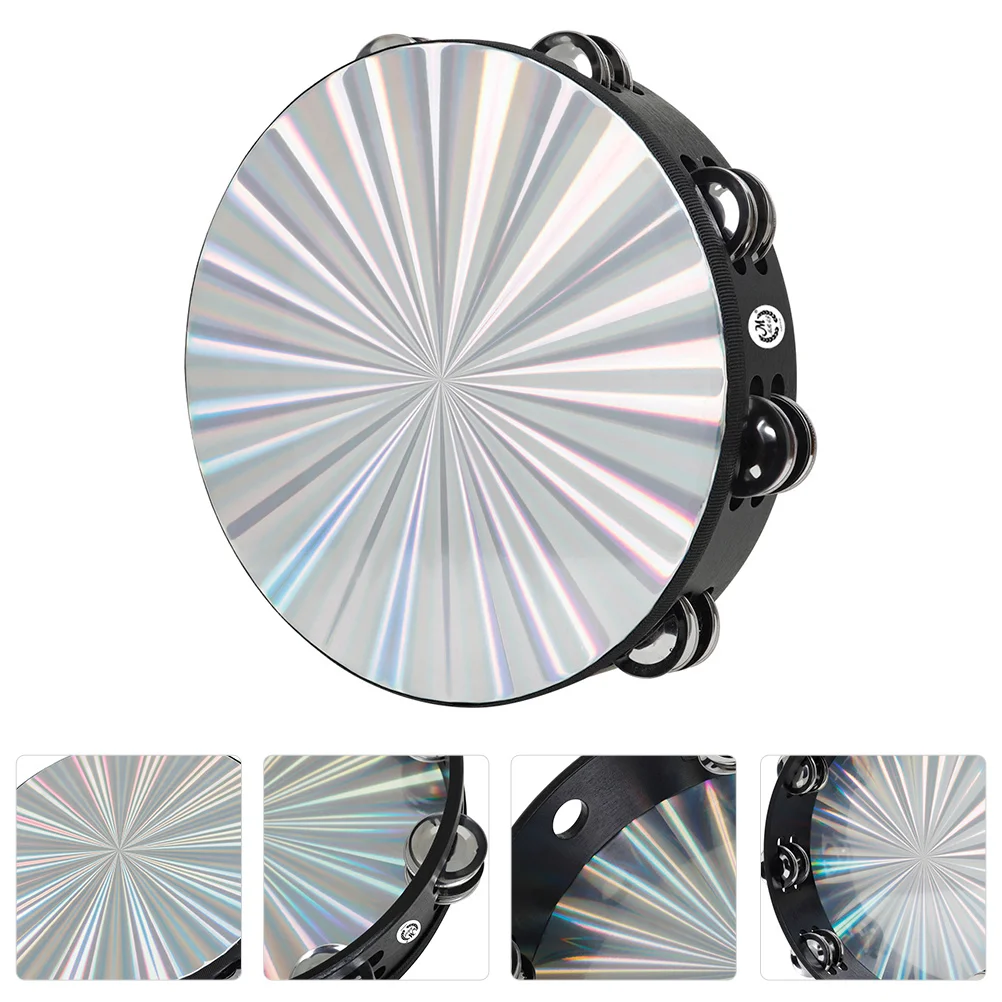 

Drum Tambourine Toy Hand Bell Musical Wood Kids Percussionjingles Metal Row Double Early Printed Educational Held Steel