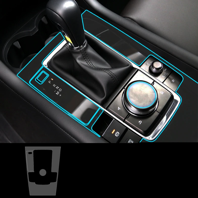 

Защитная пленка из ТПУ для Mazda 3 2020-2023, защитные наклейки для автомобиля, центральная консоль, навигационный экран, интерьер против царапин