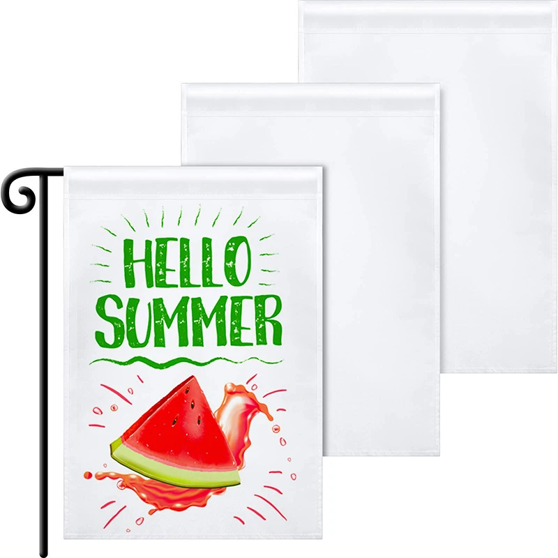 

Blank Garden Flags White Banners Sublimation Decorative Polyester Indoor Outdoor Yard Lawn Flag