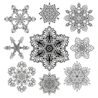 snowflakeeuropean pattern clear stamps scrapbooking crafts decorate photo album embossing cards making clear stamps new
