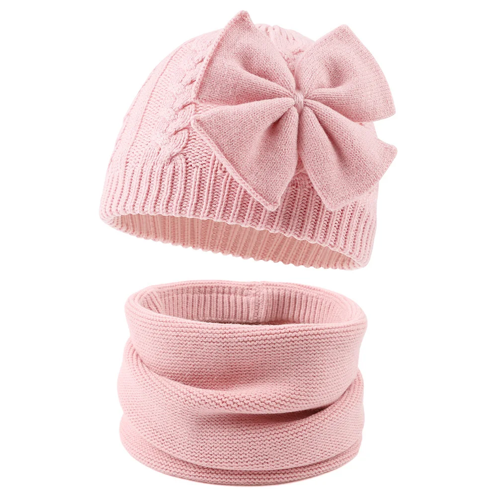 

Baby Girls Hat Scarf Winter Toddler Knitted Set Kids Autumn Soft Beanie Neck Warm Infant Baby Elastic Keep Warm Scarf