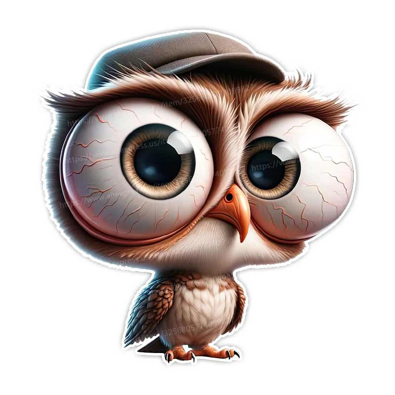 

Автомобильная наклейка, забавный дизайн с большими глазами, мультфильмы, африканские животные, водостойкая виниловая наклейка для ноутбука, самоклеящаяся наклейка, украшение SH822