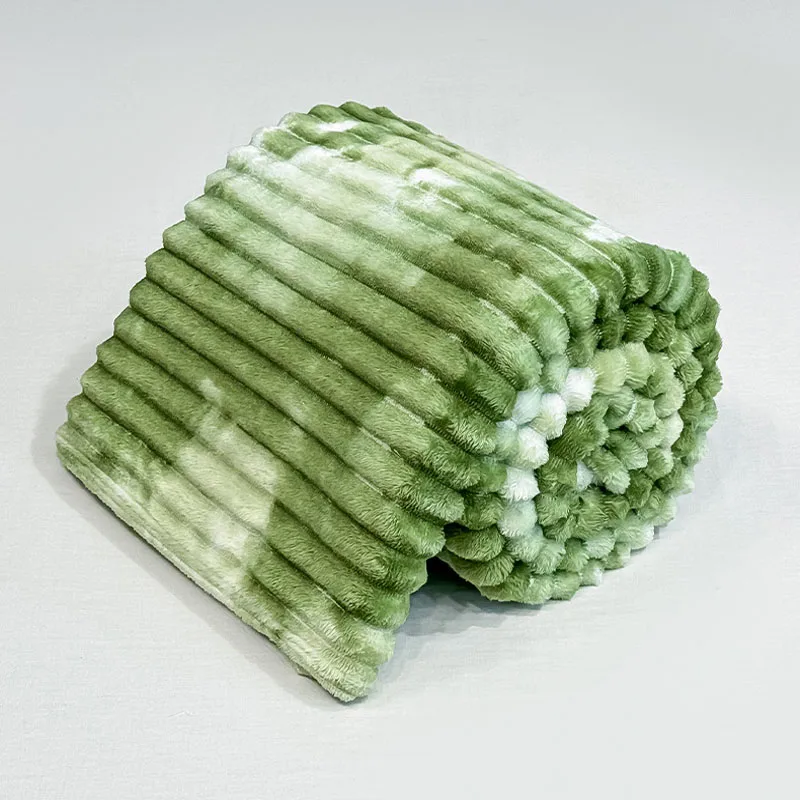 Одеяло в полоску с принтом тай-дай для кровати зимнее теплое волшебное бархатное