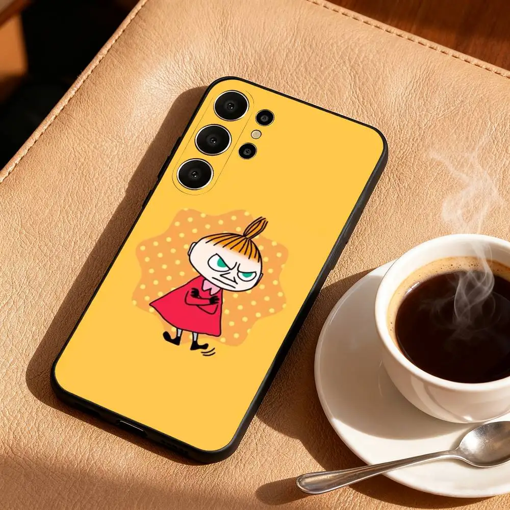 Фото M-MoominS-R-littleS-my Чехол для телефона Samsung S25,24,23,22,30,21,10,9,Ultra,Plus,Lite,FE Черный мягкий чехол №4