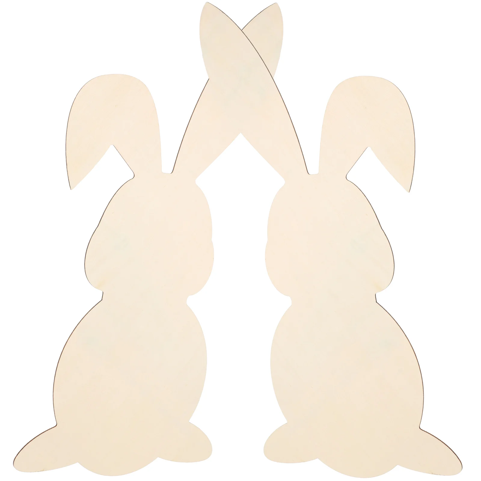

Easter Wood Wooden Bunny Crafts Rabbit Unfinished Cutouts Embellishments Diy Hanging Pieces Decoration Chips Tags Ornament