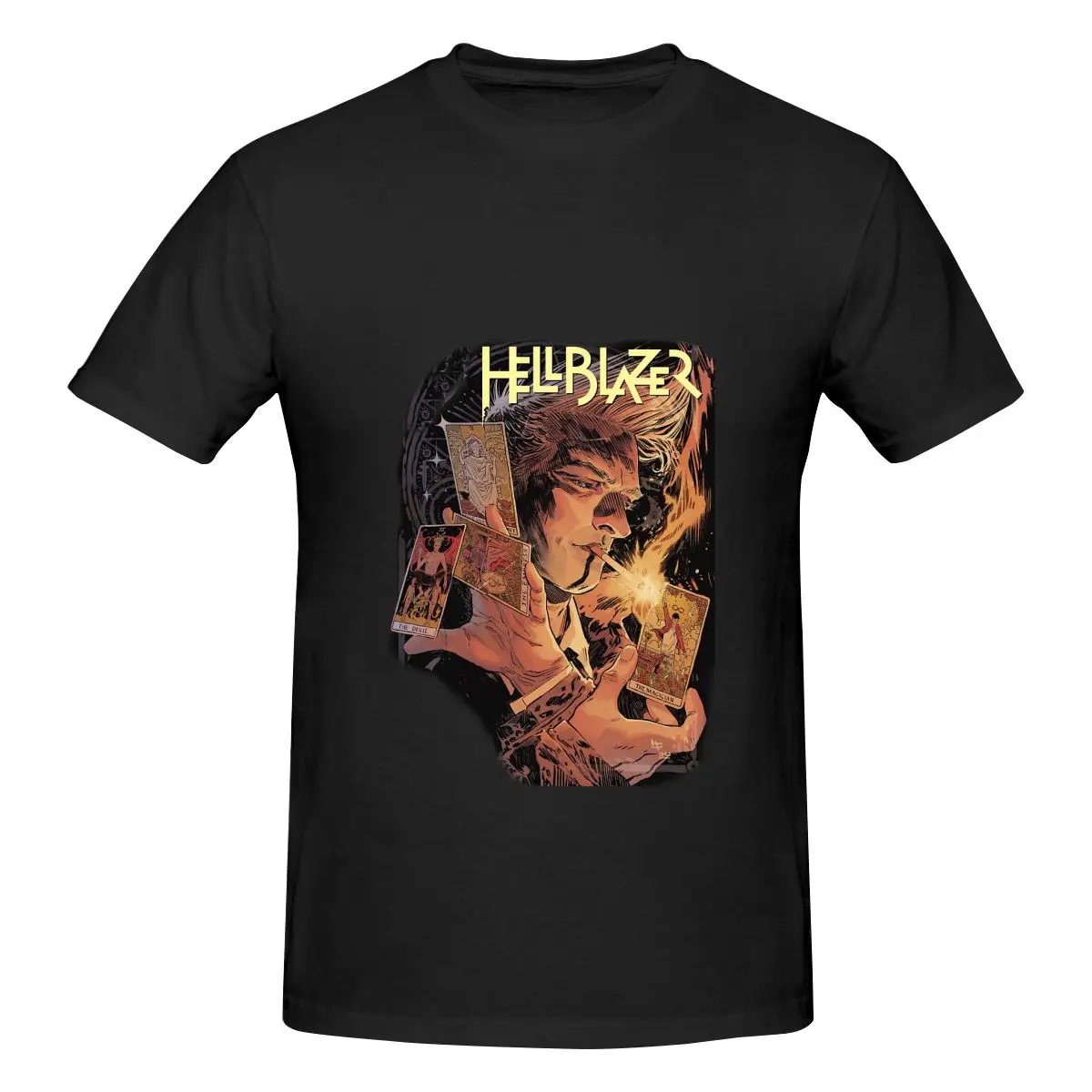 Забавный Блейзер Hellblazer повседневная мужская футболка с принтом свободные и