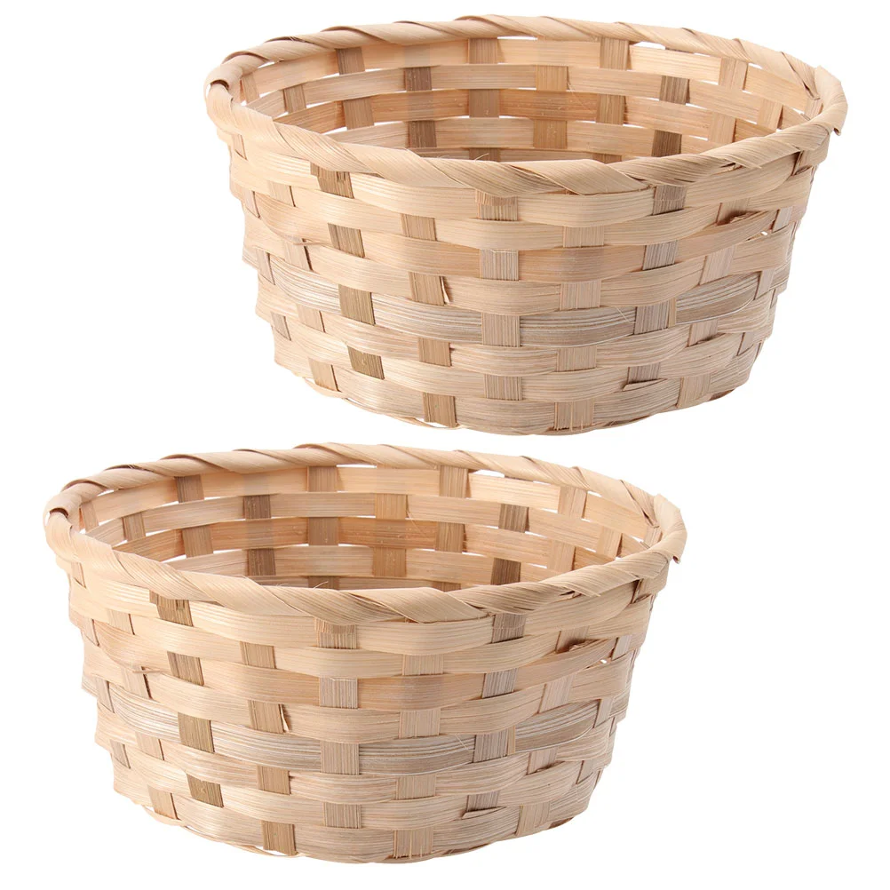 

Basket Storage Egg Fruit Rattan Holder Flower Bread Serving Wicker Farmhouse Wedding Resistant Bamboo Desktop Girl Wear Daily