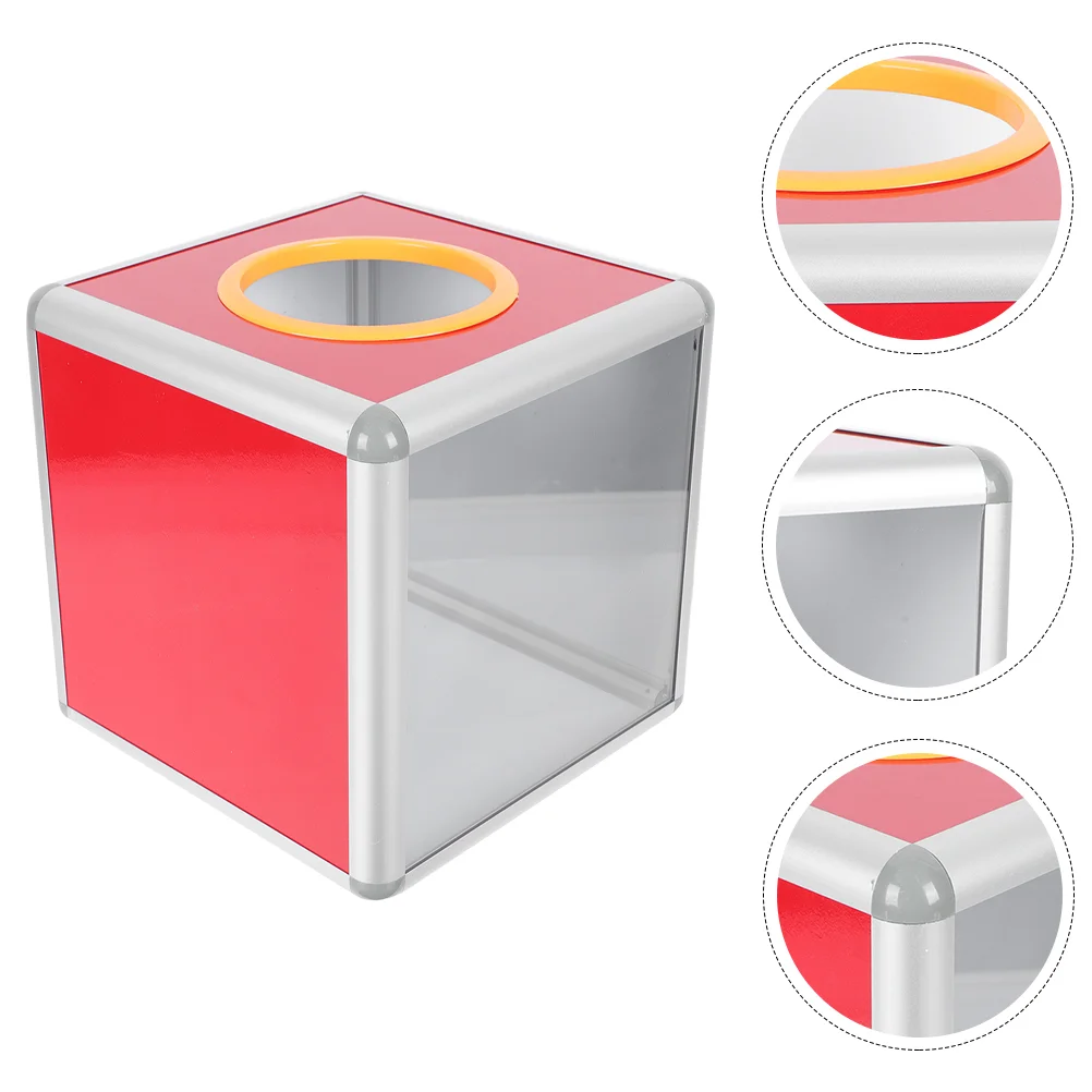 

Box Lottery Donation Raffle Transparent Case Meeting Multi Ballot Function Cubic Suggestion Drawing Accessory Clear Business