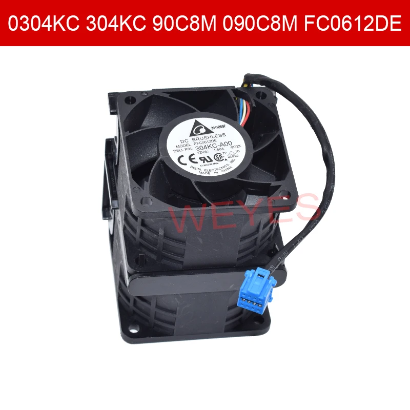 Вентилятор охлаждения 0304KC 304KC 90C8M 090C8M FC0612DE для DELL server R510 6056 DELTA PFC0612DE 12 В 1,68a 304KC-A00, состояние б/у