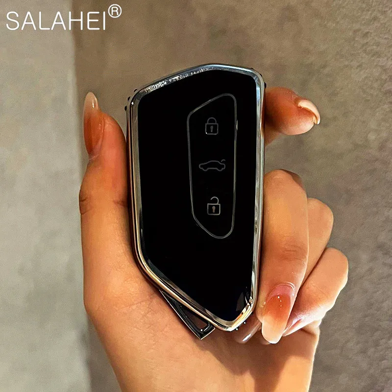

TPU Car Key Case Cover Shell Fob For VW Volkswagen Golf 8 2020 Skoda Octavia A8 2021 SEAT Leon MK4 Remote Keychain Accessories