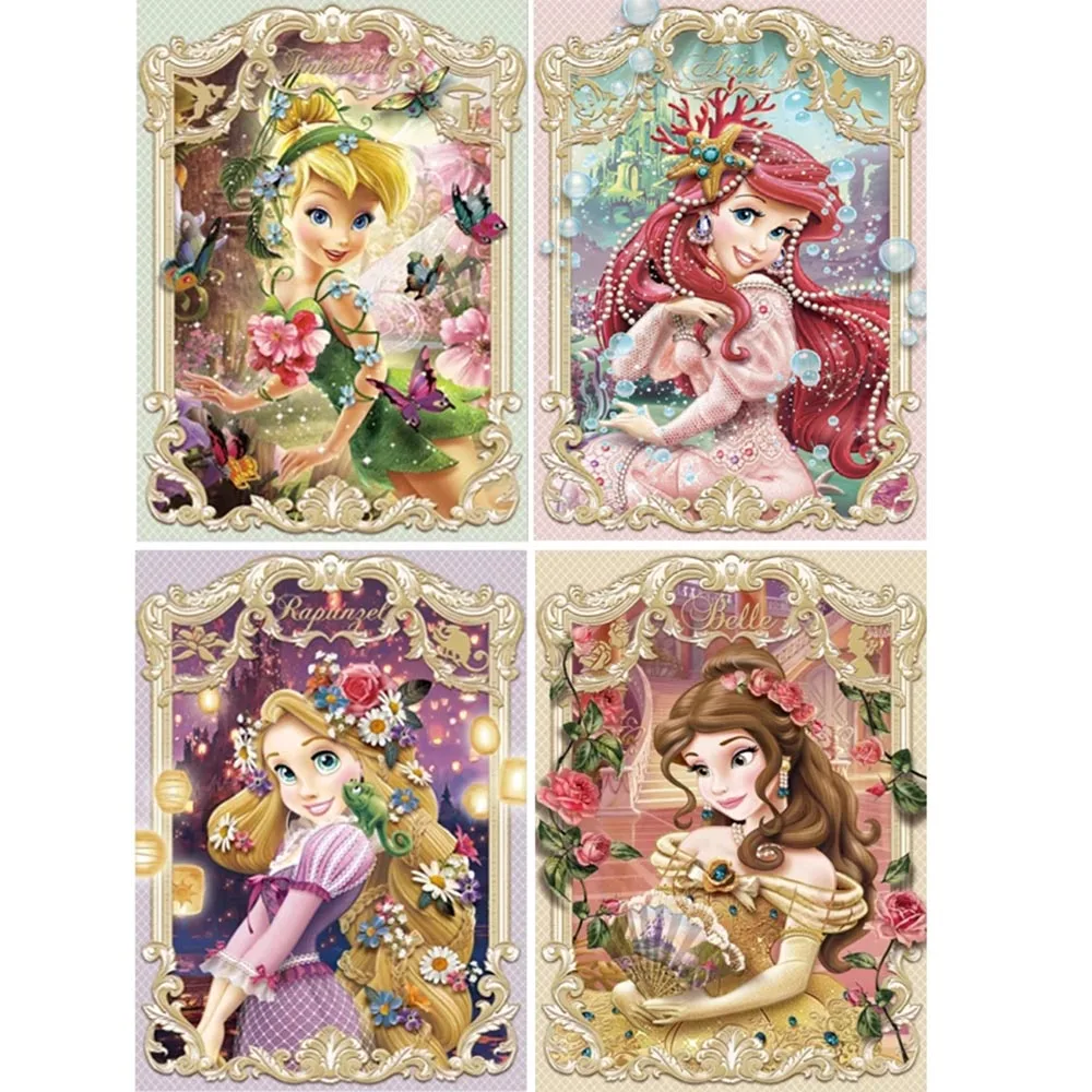 

Алмазная живопись, Набор для вышивки крестиком Disney 5D DIY сказочная принцесса и эльф, декоративная живопись