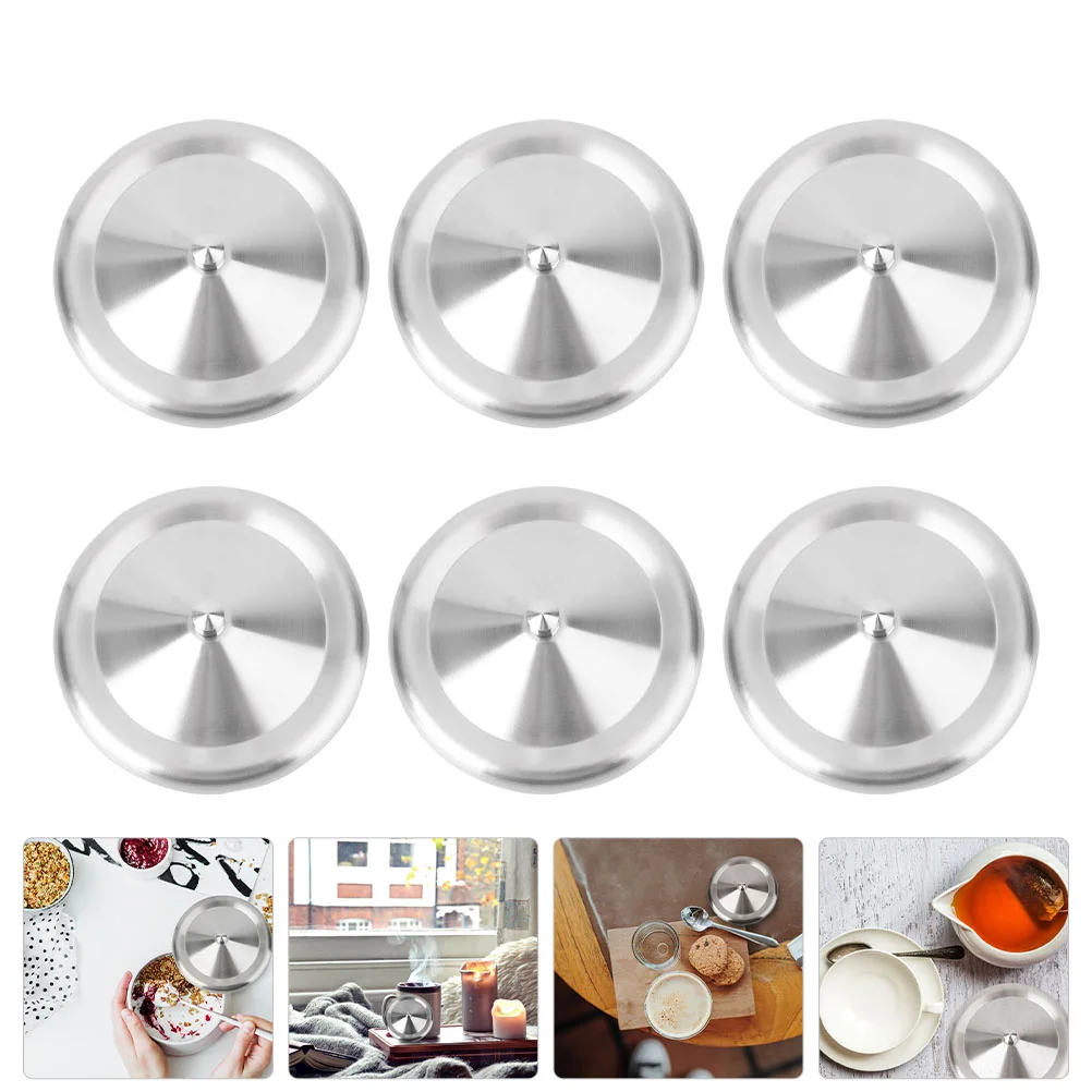 

6Pcs Dustproof Mug Lids Practical Cup Covers Lightweight Cup Lids Water Mug Sealing Covers Glass
