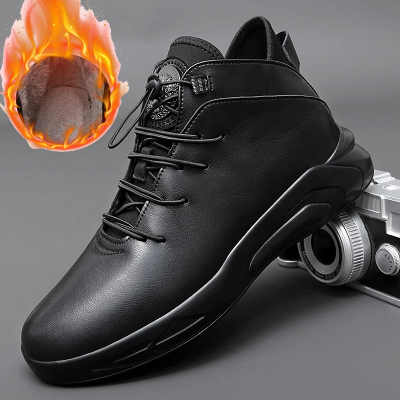 

Men Boots 2022 New Winter Slippers Warm Men Shoes Waterproof Non-Slip Plush Sneakers Male Tenis Shoes Boots Men Sneakers Winter