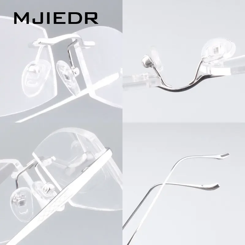 Ультралегкие удобные оптические очки без оправы из чистого титана оправа для