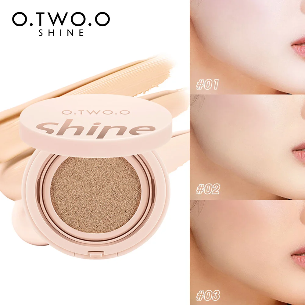 

O.TWO.O Air Cushion CC Cream Foundation Brighten Skin Tone Waterproof Whitening Makeup BB Cream Concealer Face Base