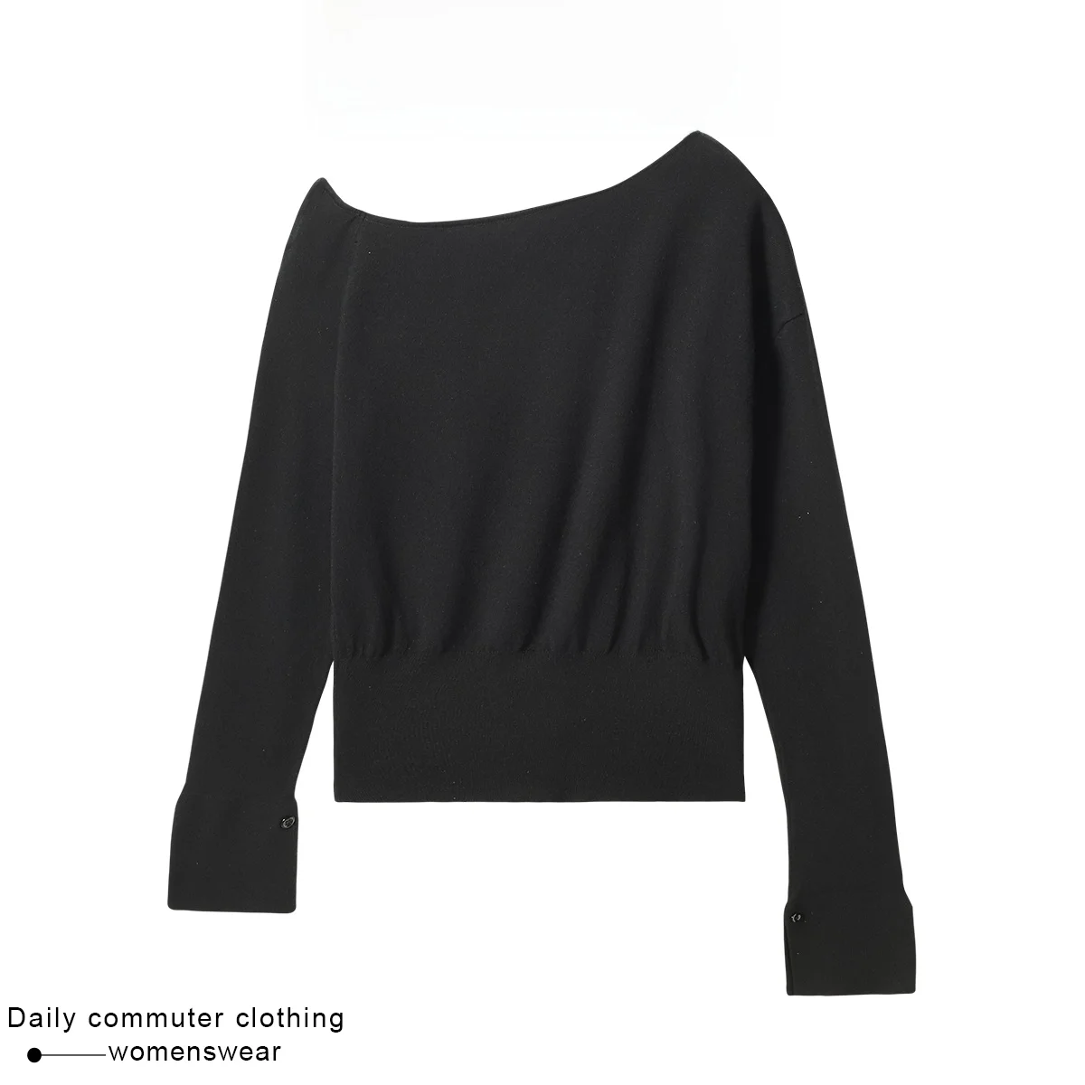 Coshehkg/корейская серия повседневный однотонный вязаный женский топ с косым