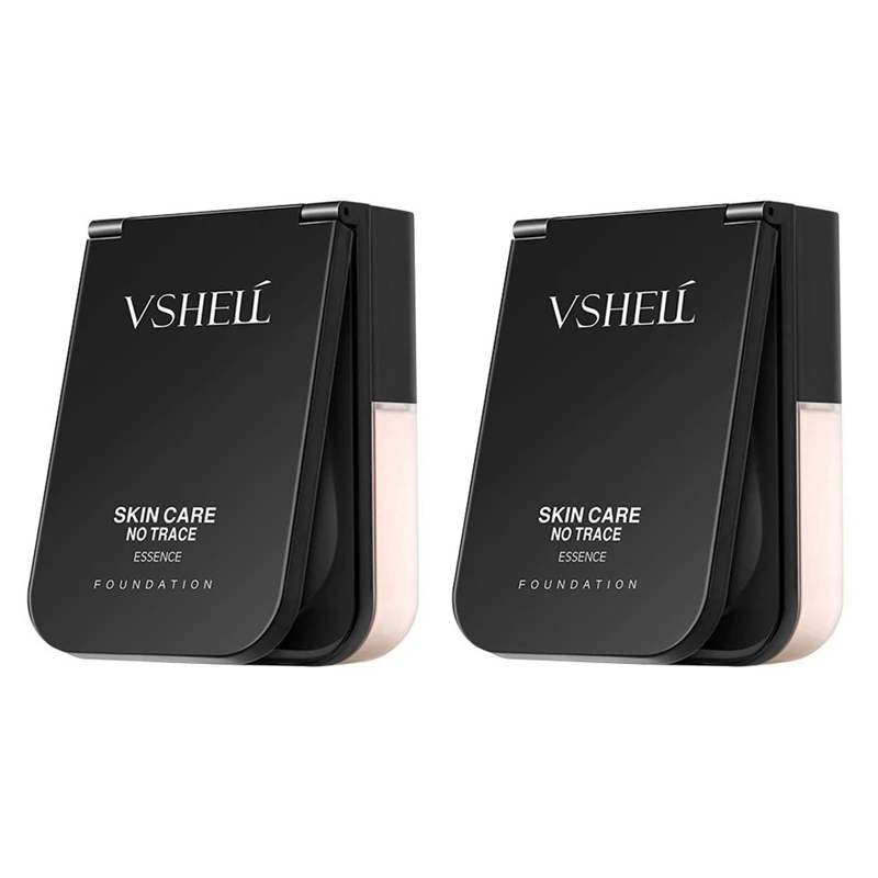 

2X VSHELL Foundation Professional Makeup Base Oil Free Full Coverage Concealer Long Lasting Liquid Foundation Ivory