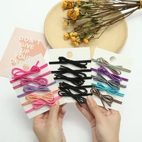 5pcslot fashion women girls rubber bands ponytail holder two layer elastic hairbands simple solid hair accessories scrunchie