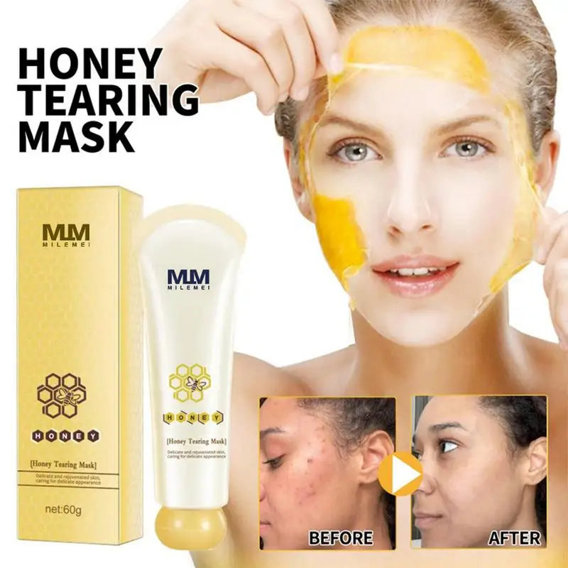 

Honey Tearing Mask Peel Mask Oil Control Masque Blackhead Remover Peel Off Dead Skin Clean Pores Shrink Care Face Skincare Mask