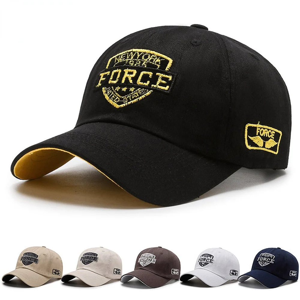 

Force Letter Baseball Cap for Men New York Embroidery Cotton Dad Hat Summer Outdoor Leisure Sport Snapback Kpop Sun Fishing Cap
