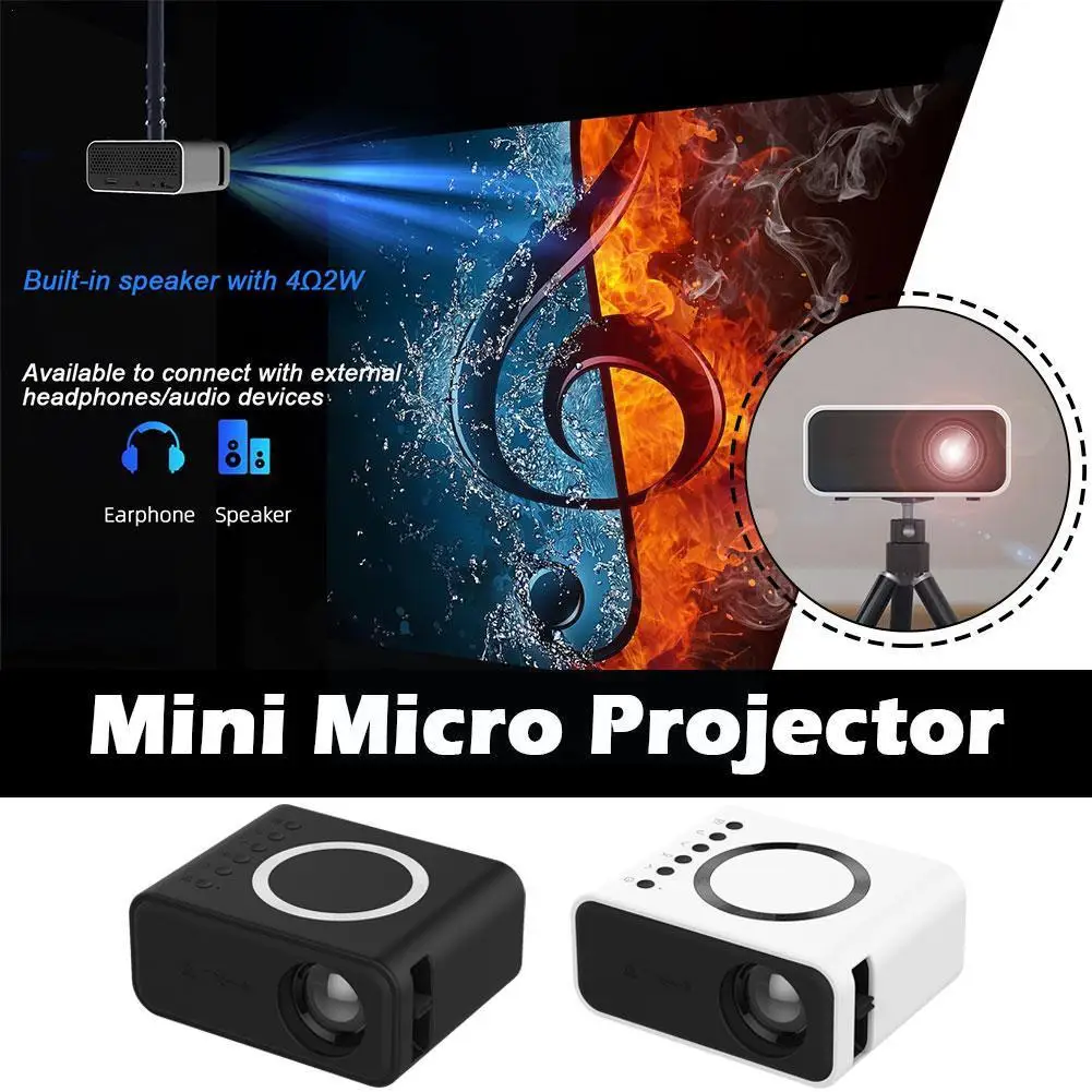 

Mini Projector YT300 LED Smart TV 320*240 Portable Theater USB Game Wifi Wire Phone Sync Wireless Vide 1080P Home Beamer Y3N7