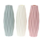 Ваза для цветов, белая, розовая, зеленая искусственная керамическая фотография, домашняя пластиковая ваза, украшение, Цветочная композиция