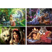 diy 5d diamond painting beauty animal kit full drill square round embroidery mosaic art picture of rhinestones home decor gifts