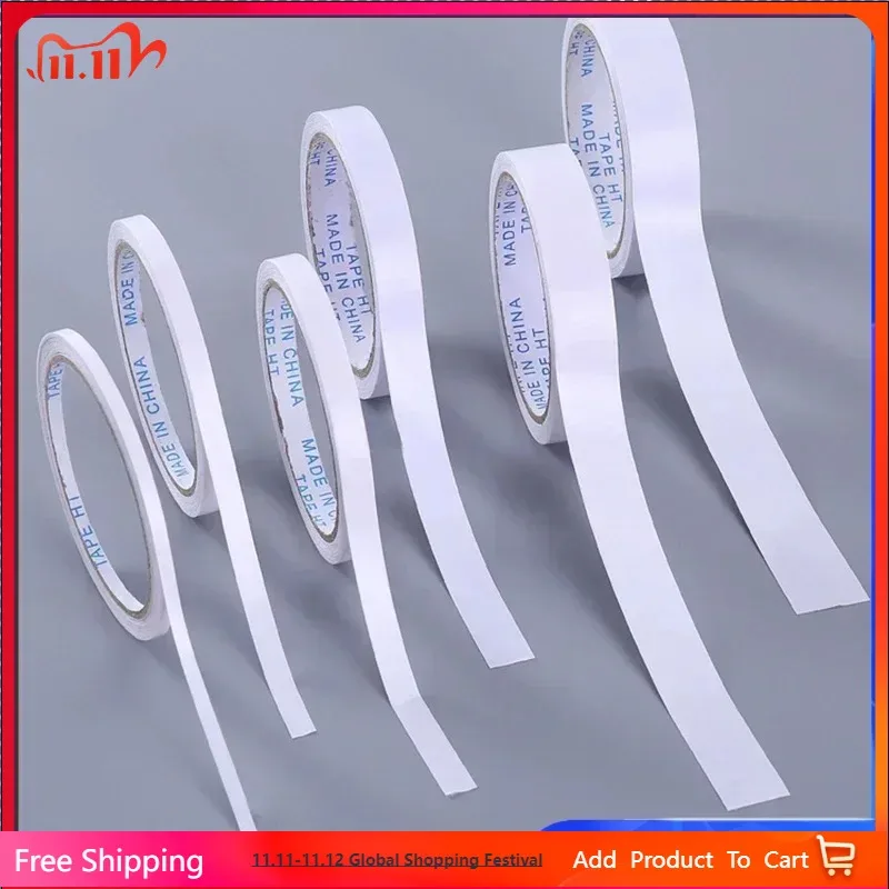 Yeni Ofis Malzemeleri Çift taraflı Yapışkan Süper Ince Çift taraflı Yapışkan Çanta İkinci Taraf Yapışkanlı 12 Metre Kırtasiye Bandı