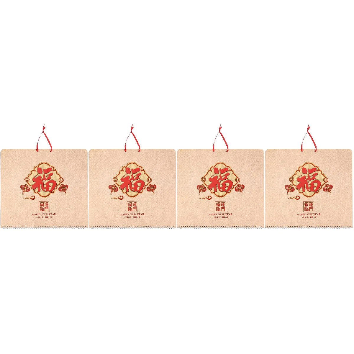 

Китайский подвесной календарь, настенный календарь на новый год, календарь на стену кролика, 4 шт.